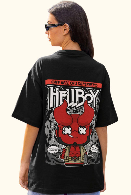 HELLBOY | Funky Fusion Caricature | Girls Quirky Vibe - Quirky Vibe India