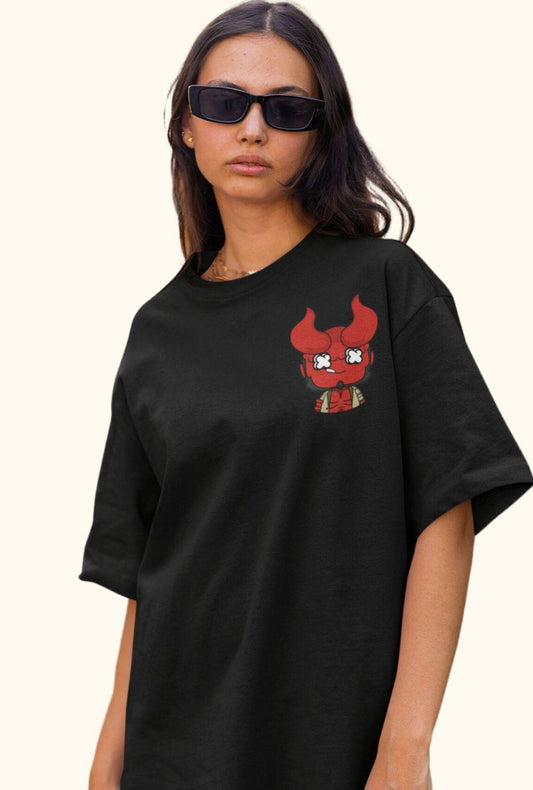 HELLBOY | Funky Fusion Caricature | Girls Quirky Vibe - Quirky Vibe India