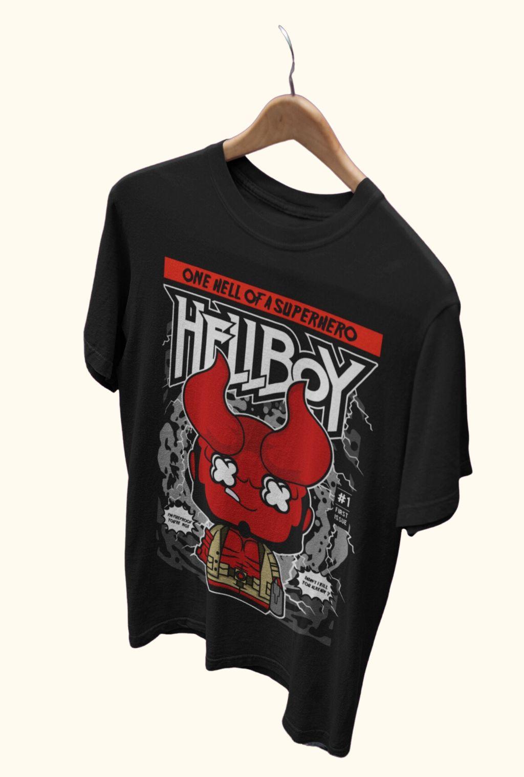 HELLBOY | Funky Fusion Caricature | Girls Quirky Vibe - Quirky Vibe India