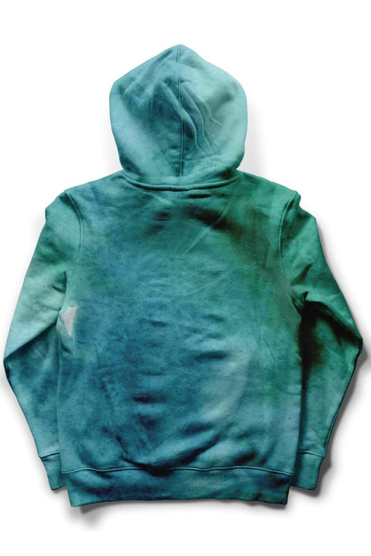 Blue Green Tie Dye | RDKLU Printed Hoodie RDKLU