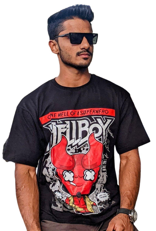 HELLBOY | Funky Fusion Caricature | Boys Quirky Vibe - Quirky Vibe India