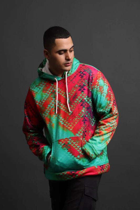 Red Green Digital Print | RDKLU Printed Hoodie RDKLU