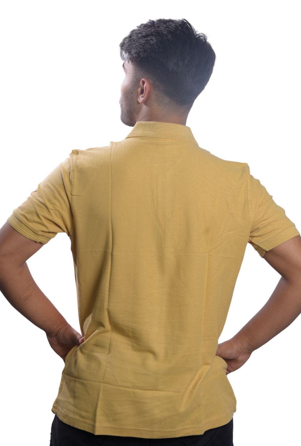 POLO MUSTARD T-SHIRT | Quirky Vibe - Quirky Vibe India