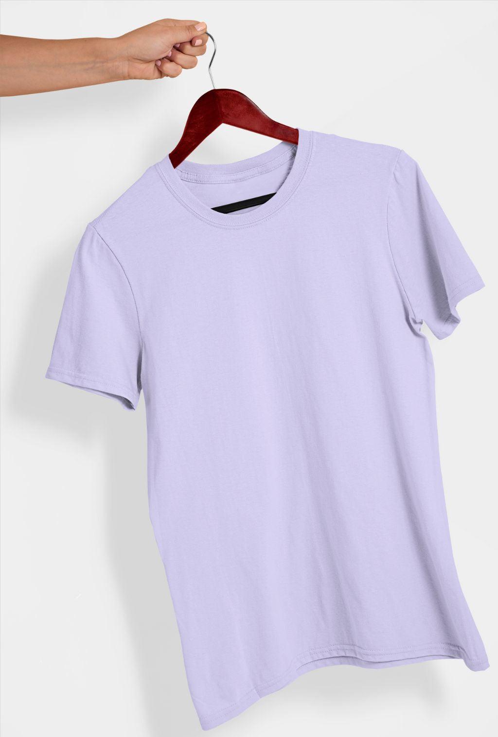 SOLID LAVENDER T-SHIRT | Quirky Vibe - Quirky Vibe India