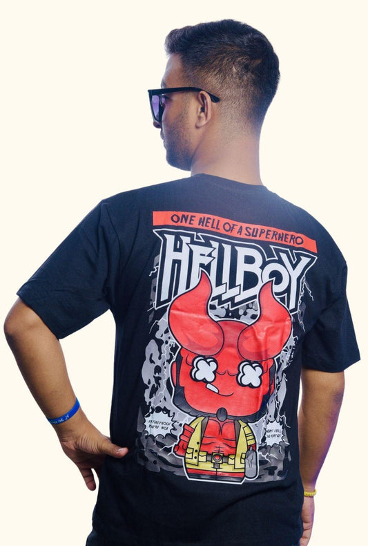 HELLBOY | Funky Fusion Caricature | Boys Quirky Vibe - Quirky Vibe India