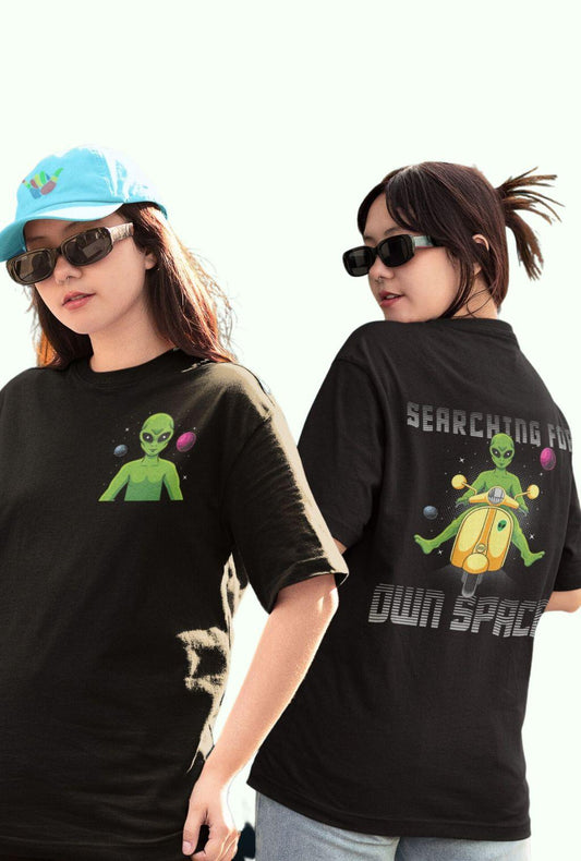 Searching For Own Space | Girls T-Shirt Summer - Quirky Vibe India