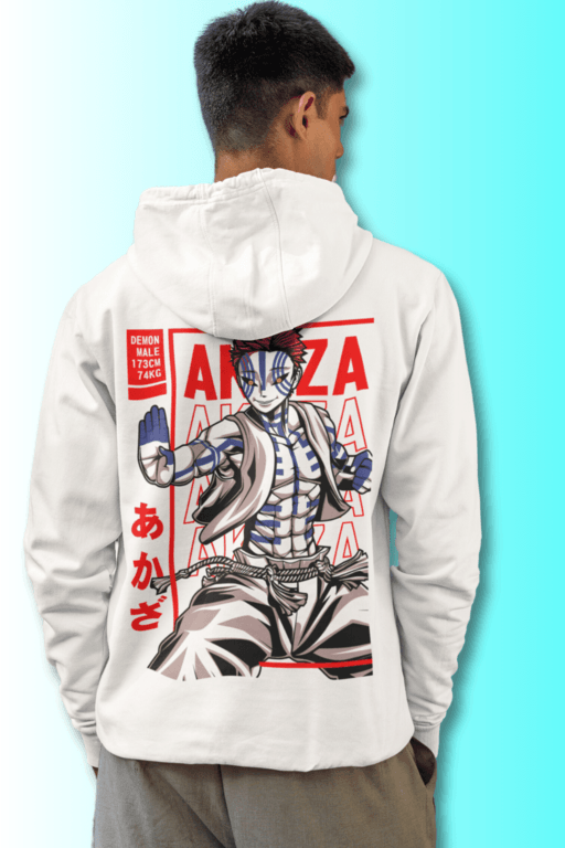 Akaza upper Rank Moon DemonSlayer | Designer Hoodie | Quirky Vibe - Quirky Vibe India
