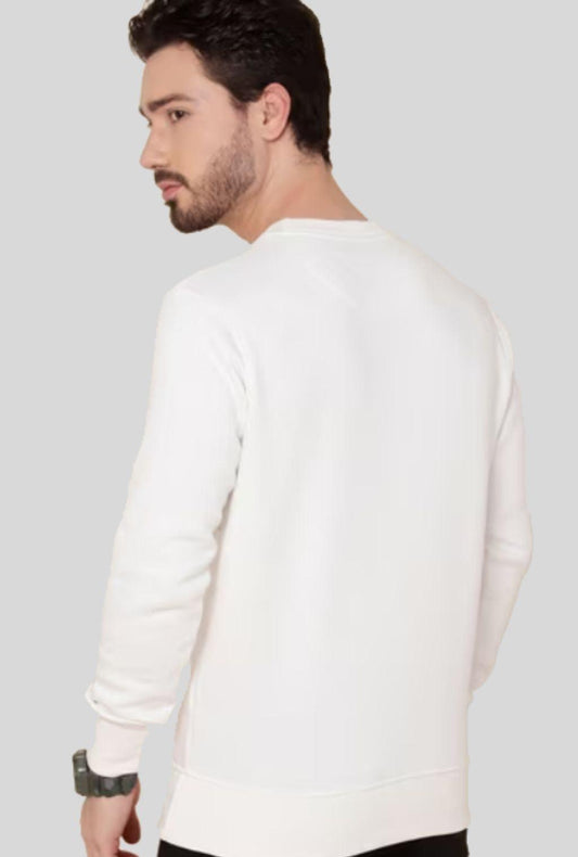 White Sweatshirt | Boys Quirky Vibe - Quirky Vibe India