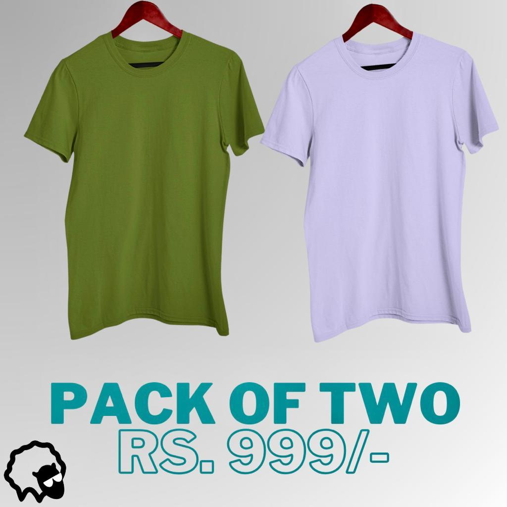 Solid T-shirt Combo | Combo | QV INDIA - Quirky Vibe India