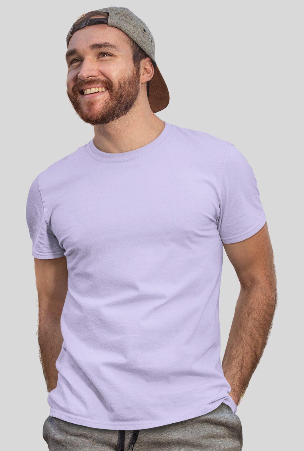 SOLID LAVENDER T-SHIRT | Quirky Vibe - Quirky Vibe India